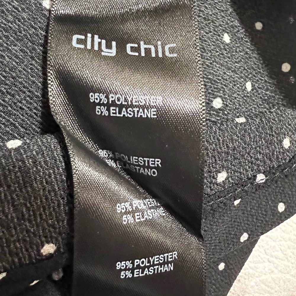 New City Chic Black Polka Dot Jumpsuit Is Potty Sz S/16 Black NWT. - Picture 7 of 8